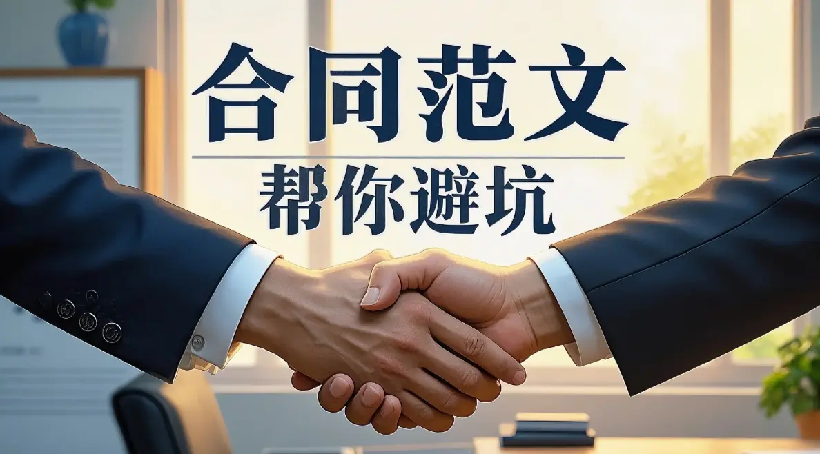 合同不会写？国家出手了！几百种免费模板随便用，关键还带风险提醒！